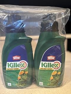 2-Pack Herbicide Concentrate Lawn Weed Control 1L | 2 × 1L Bottles | Broadleaf Weed Control for Lawns | Includes 2 Pairs of Nitrile Gloves