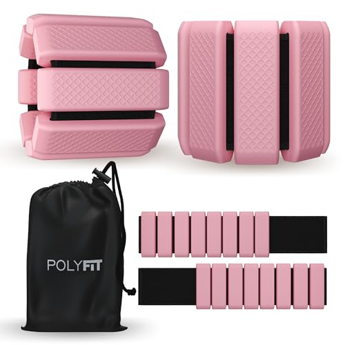 Image of Polyfit Wrist & Ankle Weights - Wearable Weights for Women, Yoga & Pilates | 1.2 lb each, 2.4 lb pair, adjustable straps, silicone design, for walking, barre, yoga, Pilates, cardio and home workouts
