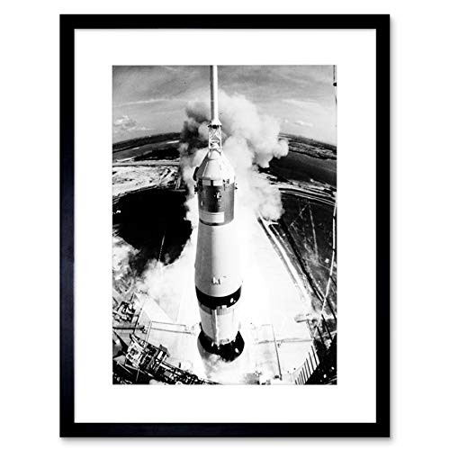 The Art Stop Space Rocket Launch Saturn V Apollo 11 View Thrust Blast Lift Off Print B12X7766