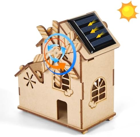 🏠 Rompecabezas de Madera 3D con Energía Solar - Kit de Manualidades Educativas STEM