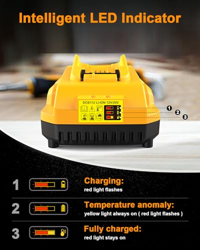 Coomyxin Dcb112 20V Max Battery Charger Replacement For Dewalt Battery Charger thumb #4