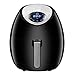SUPER DEAL Digital Deep Air Fryer Oven Cooker with Recipes & CookBook, Rapid Air Technology Touch Screen, 7 Cooking Presets, Timer and Temperature Control, XL 3.7 QT