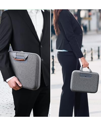 Image of Hard Laptop Case 13 Inch for HP Dell Lenovo ASUS Acer - 2 in 1 Laptop Sleeve & Lap Desk with Stopper and Book Clip, Shockproof Waterproof 14.2 MackBook Pro Case - Gray