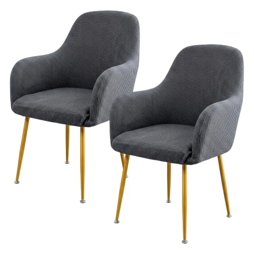 Image of 2Pcs Dining Chair Cover,Stretch Removable Elastic Chair Covers with Armrest