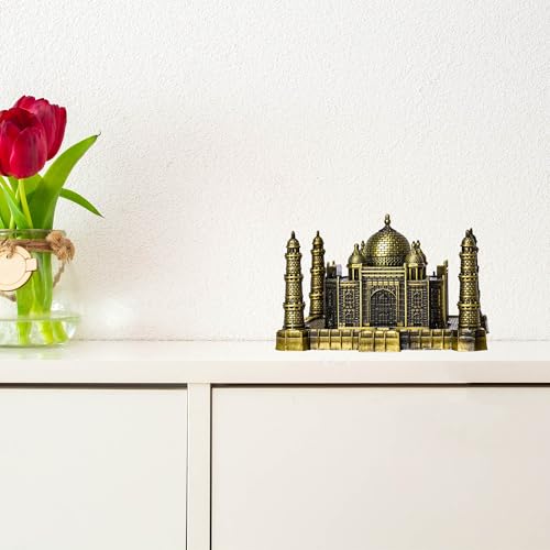 Image of Metal Tajmahal Gift Showpiece, Souvenir, Model, Statue, Replica, Taj Mahal Gift for Love, Home Decor Living Room, Office (Large)