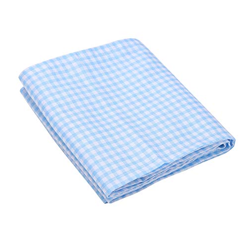 Image of Zerodis Baby Swaddle Wrap Sash, Cotton Maternity Bowknot Newborn Infant Blanket for Photo Stretch Wrap Swaddle Blanket Receiving Blanket (Light Blue Plaid)