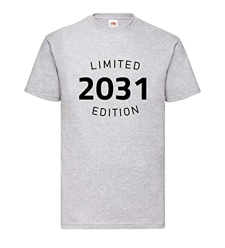 T-shirt pour homme de l'édition limitée 2031 gris XXXL en coton premium durable