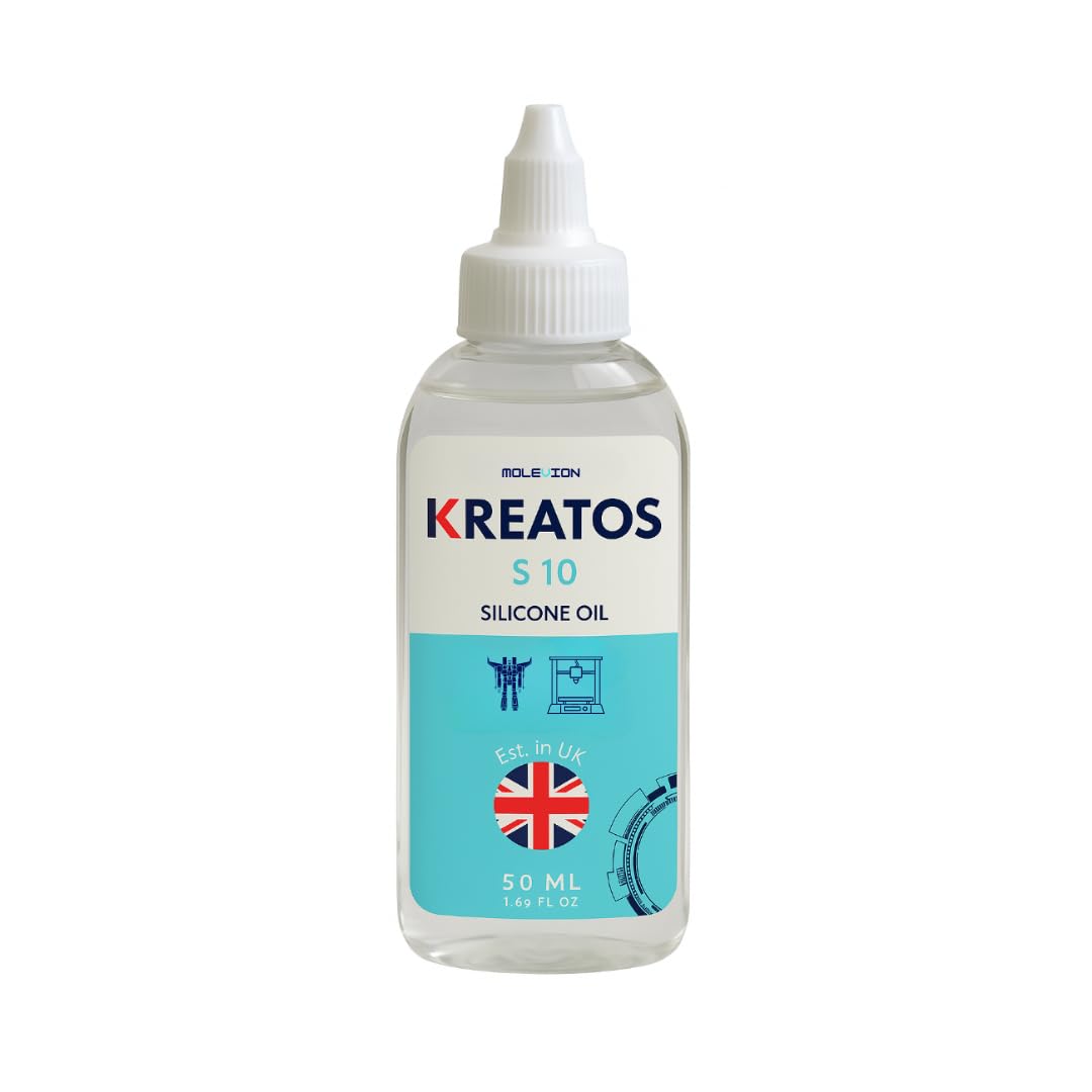 Molevion Kreatos Silicone Oil 50 ml – Plastic-Safe, Dielectric, Low-Friction Lubricant for 3D Printers, Robots & Precision Mechanisms