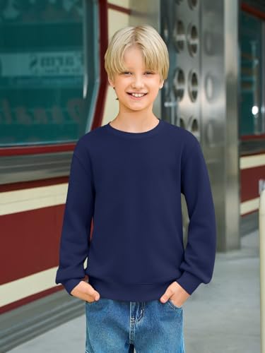 Haloumoning Boys Crewneck Pullover Sweatshirts Kids Youth Casual Long Sleeve Shirts 5-14 Years2