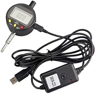 MeterTo Digital Dial Indicator with USB Cable and Software, Range: 0-12.7mm, Resolution 0.01mm/0.0005inch, ABS, PRESET