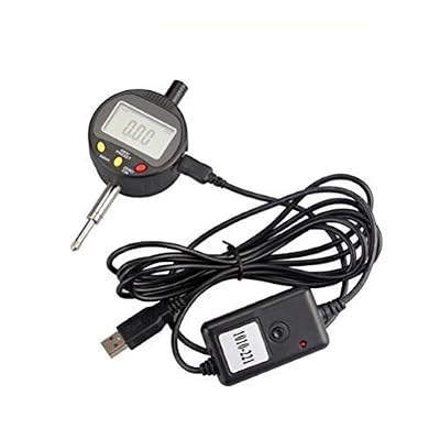 Digital Dial Indicator with USB Cable and Software, Range: 0-12.7mm, Resolution 0.01mm/0.0005inch, ABS, PRESET
