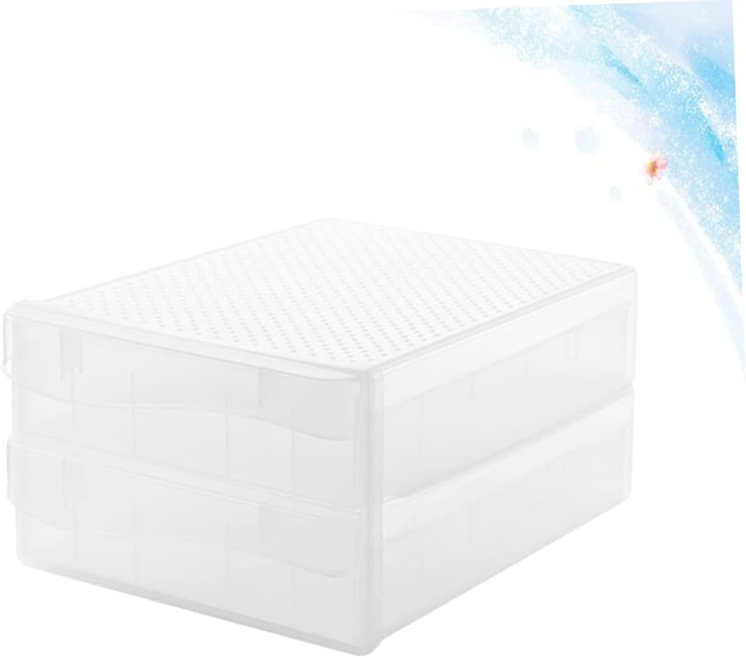 1pc Plastic Refrigerator Eggs Organizer and Dumplings Storage Box Stackable Design Holds up to Eggs Home Storage