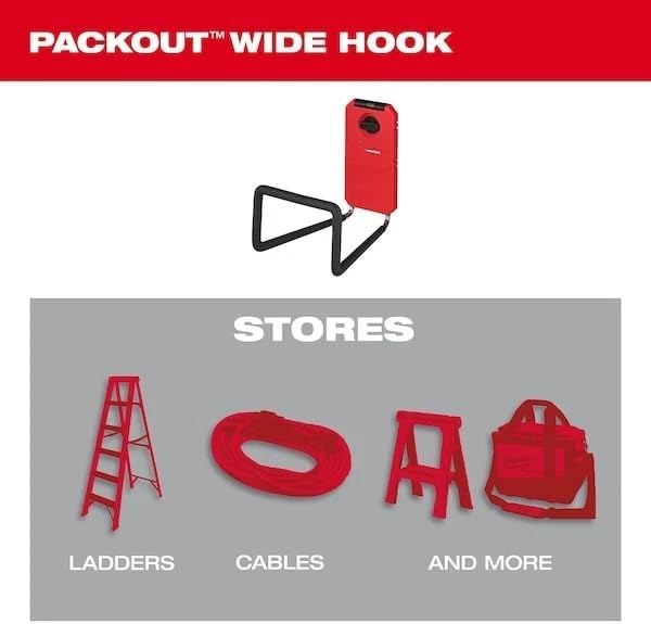 for Milwaukee Tool 48-22-8332 Wide Hook for Packout Wall-Mounted Storage