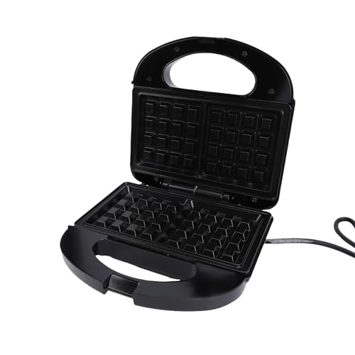 Macchina per waffle in acciaio inossidabile, ferro elettrico antiaderente macchina per colazione portatile a cottura rapida piastre per waffle doppie con termostato fisso per