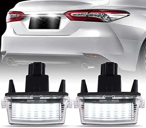 Led License Plate Light Assembly 2pcs LED Tag Lights License Plate Lamp for Toyota Camry Highlander Avalon Prius C for Toyota Truck Accessories Pack of 2