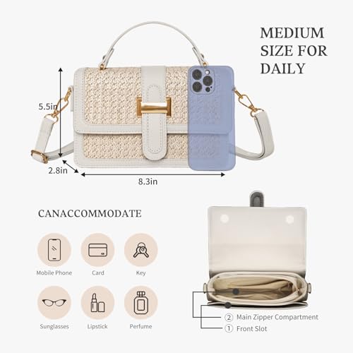 Straw Crossbody Bags for Women Summer Straw Clutch Bag Woven Beach Purse Vacation Handbags4