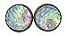 Antiqued Gold-tone Metallic Mermaid Scale Stud Earrings 12mm Clear AB