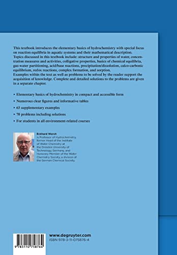 Hydrochemistry: Basic Concepts and Exercises