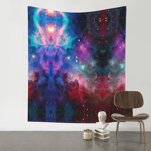 Tapisserie galaxie colorée tenture murale pour chambre et dortoir QAZWZML