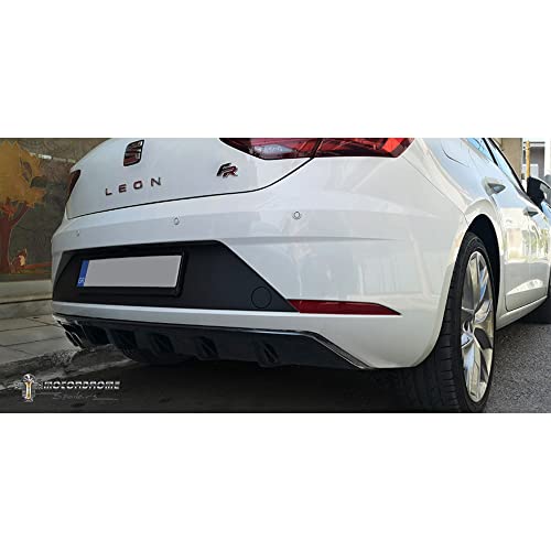 Faldon de parachoques trasero compatible con Seat Leon 5F FR de acabado premium en plastico ABS