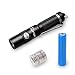 UltraTac K18 Powerful Keychain Flashlight, 370 Lumen with Side Button Switch, USB Rechargeable with Battery and Charger (Black)