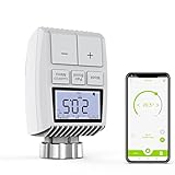 Smartes Heizkörperthermostat ZigBee3.0, AWOW Intelligenter Heizkörperregler mit App-Steuerung,WLAN Intelligente Heizungssteuerung Kompatibel mit Alexa und Google (Thermostat-EIN)