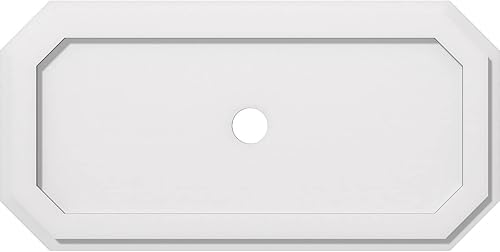 Miniatura 90 de Ekena Millwork CMP36X18ED-03000 Medallones de techo de uretano contemporáneo de PVC de grado arquitectónico Emerald 36"W x 18"H x 3"ID x 12 1/2"C x