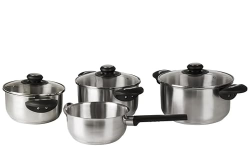 Batteria di pentole 7 pezzi Elisandra in Acciaio Inox con Fondo Full Induction