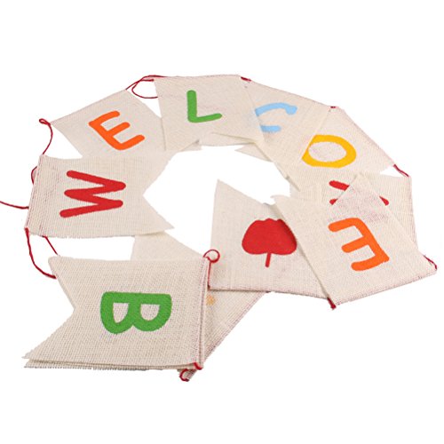 BESTOYARD Welcome Back ZURÜCK Lettere di iuta