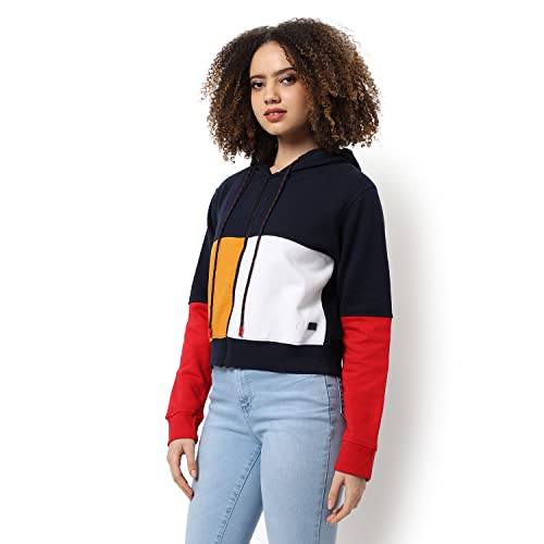Image of PINACOLADA Women Cotton Zipper Sweatshirt Relaxed Fit for Casual Wear | Full Sleeves | Stylish Sweatshirt Crafted with Comfort Fit and High Performance for Everyday Wear