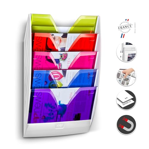 Trieur 5 compartiments CEP vertical Happy multicolore pour documents 24x32cm