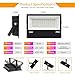 LED Flood Light Outdoor, 50W RGB Color Changing Smart Floodlights 2700K 5000LM Warm White & 16 Million Colors, RGBW Stage Lights with APP Control, 43 Modes, Grouping, Timing, IP66 Waterproof (2 Pack)