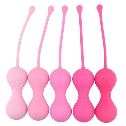 Kegel Exercise System Ben Wa Balls Pelvic Floor Muscle Trainer High-Intensity Training with Double Balls Improves Urinary Leakage Enhances Tightness A Set of 5 Suitable for Advanced Female Users