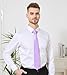 PenSee Men's Lavender Tie Set Solid Pure Color 3.15