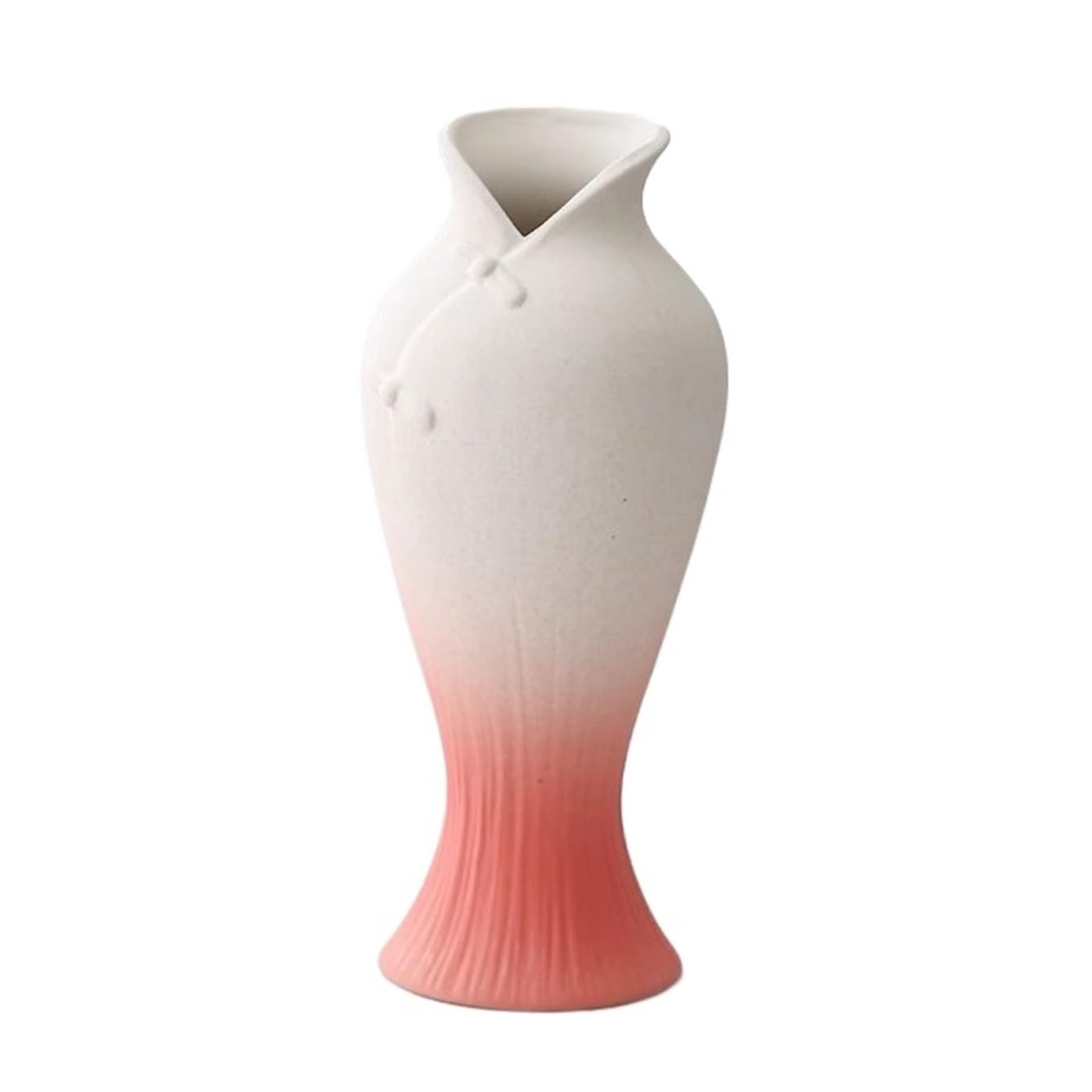 Vase en céramique côtelée porcelaine style campagnard salon