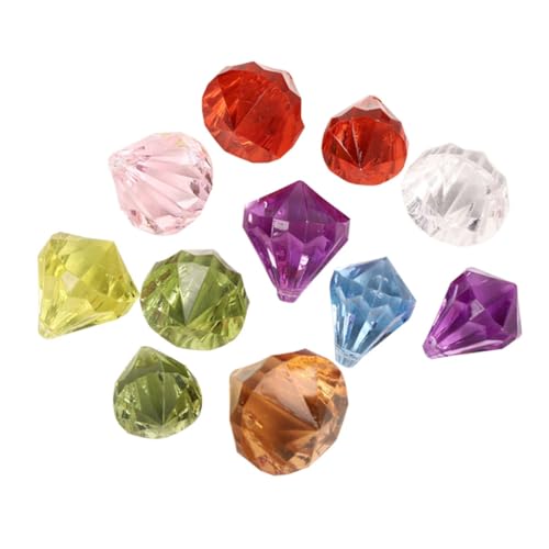 Cabilock Gemas De Diamantes Falsos Cristales De Diamantes Acrílicos Adornos Coloridos para Manualidades Rellenos para Esparcir sobre La Mesa
