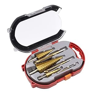 6pcs boorbitset – stappenboorbitset (3 stcs) en gekartelde boorbitset (3 stcs), itanium gecoate HSS multifunctionele…