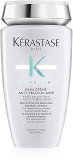Kérastase Shampoo Symbiose Bain Crème Anti-Pelliculaire, Cabelos com caspa, Anticaspa, Ácido Salicílico, Bifidus, Piroctone Olamine, 250 ml
