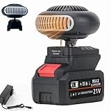 Auto Heizung mit Akku, Mini Akku Heizlüfter mit Kippschutz, Wiederaufladbare Heizung mit USB-Anschluss für Camping, Zelt, Dreirad, Büro, Auto, Golfwagen, Autoscheibenheizung (1set)