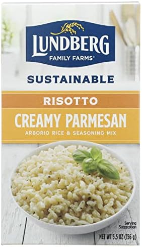 Lundberg Family Farms - Traditional Italian Risotto, Creamy Parmesan, Convenient Side Dish, 20 Minute Cook Time, Pantry Staple, Sustainably Farmed, Gluten-Free, (5.5 oz, 6-Pack)