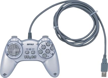 Amazon Co Jp Buffalo 12ボタンusbゲームパッド 連射機能付 シルバー Bgc Ud1201 Sv パソコン 周辺機器
