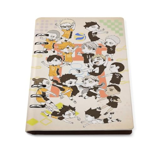 メモ帳 ハイキュー!! システム手帳 バインダーノート PUレザー ルーズリーフノート A5サイズ 6穴 90枚紙 詰め替え可能 プレゼント 贈り物