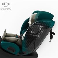 Kinderkraft I-GROW 2 PRO Kindersitz 0-36 kg, I-SIZE 40-150 cm, 360 grad drehbar, Kinderautositz mit Isofix station, FWF und RWF, Verstellbare Kopfstütze/Rückenlehne mit Liegeposition, Grün – Ansicht 8