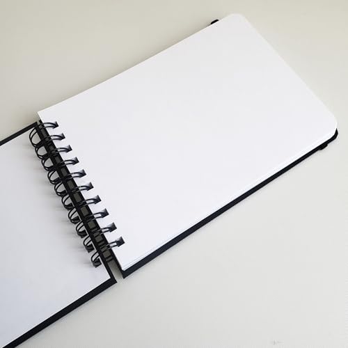 Sketchbook para Aquarela A5 Capa Dura Espiral 240g Preto - 21x15 cm