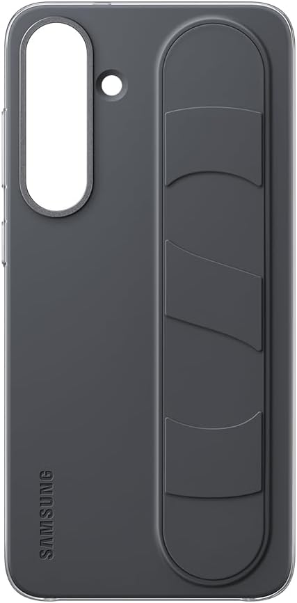 SAMSUNG Galaxy S25+ Standing Grip Phone Case, Protective Cover, Soft Touch, Kickstand, Durable Design, International Version - (Black)