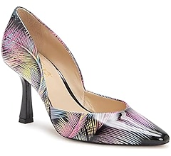 Amazon.com | FOWT Spring Fashion V-Cut Splicing Flared Heel