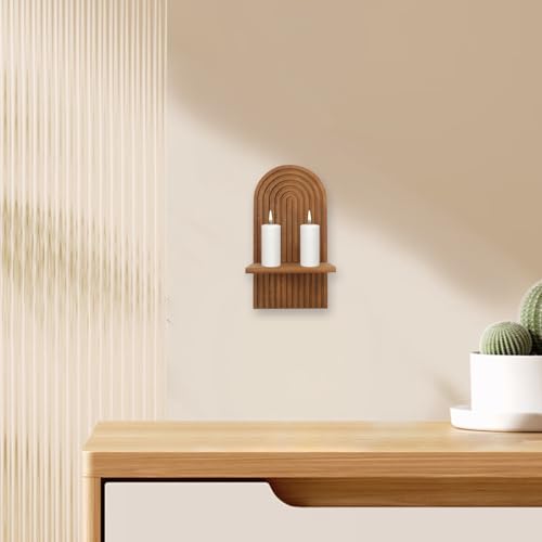 Candelabro de pared de madera para decorar tu comedor con un cálido estilo bohemio 7