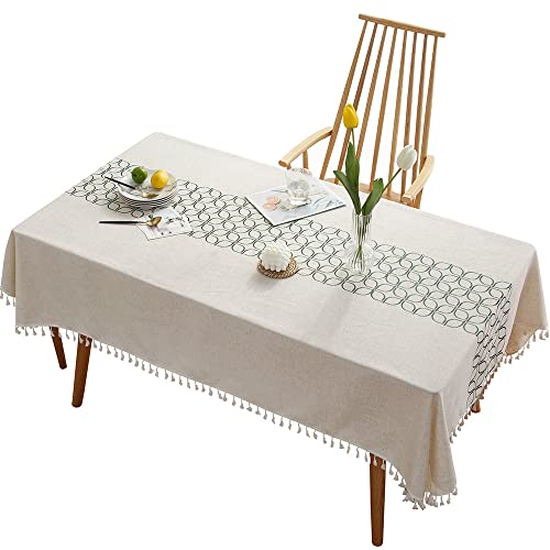 Nappe rectangulaire élégante table de cuisine salle à manger décoration table 140x259cm C - 2