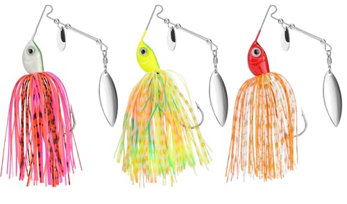 Design molto attraente: lo spinner rotante con il suo design colorato produce forti riflessi in acqua e un effetto dinamico che attira rapidamente i pesci e aumenta la resa del morso.