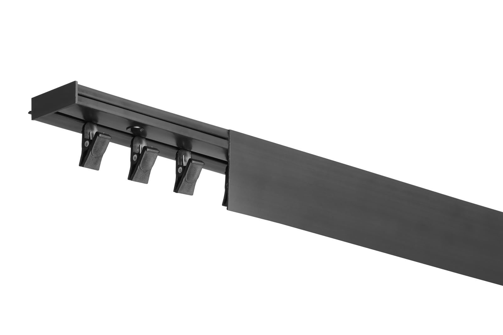 RENA Szyna Sufitowa PVC z Maskownicą Czarna 1-Torowa Żabki 340 cm
